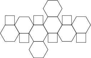 a flat truncated octahedral box